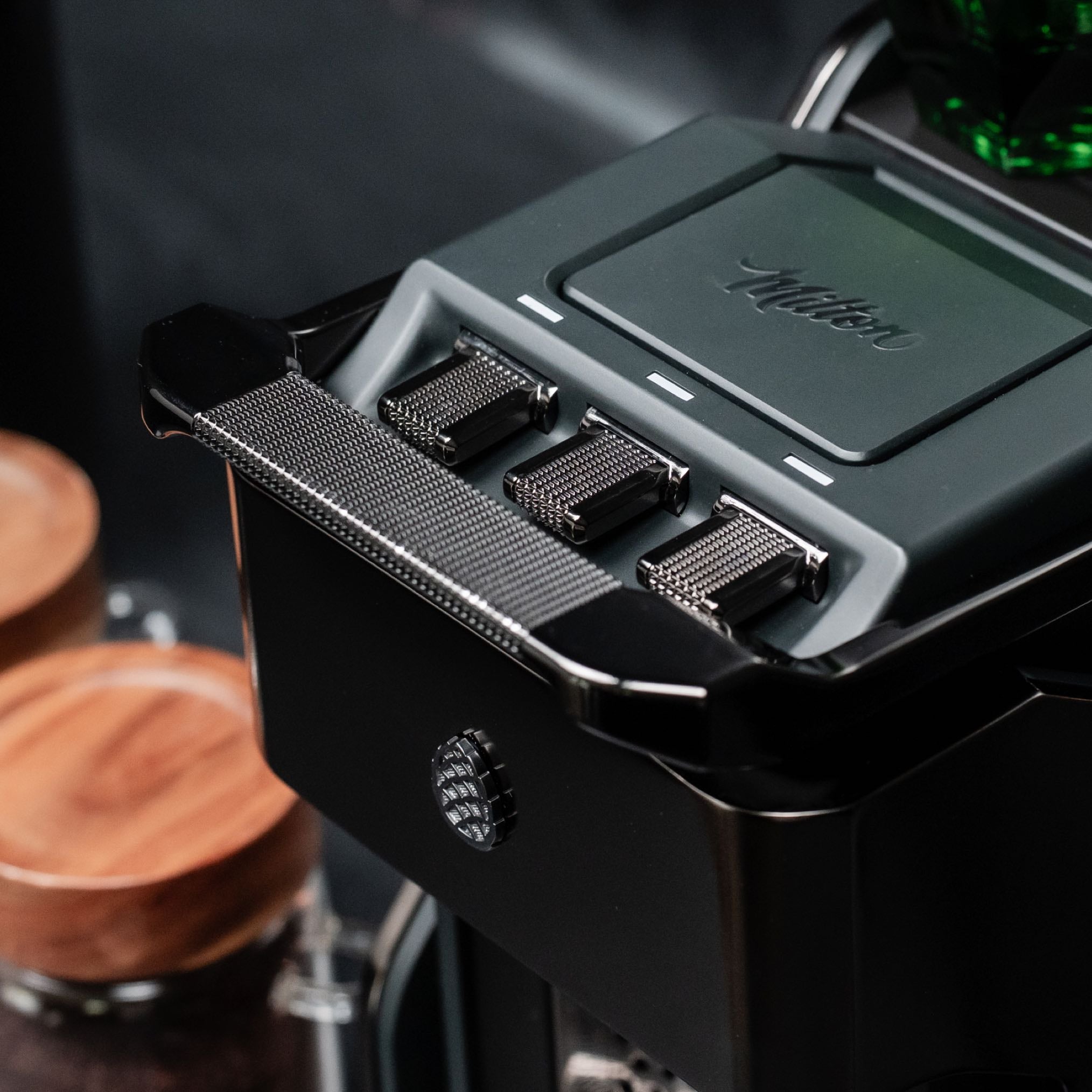 Nickel Espresso Machine | Milton Line1 | Satin Nickel | Nespresso